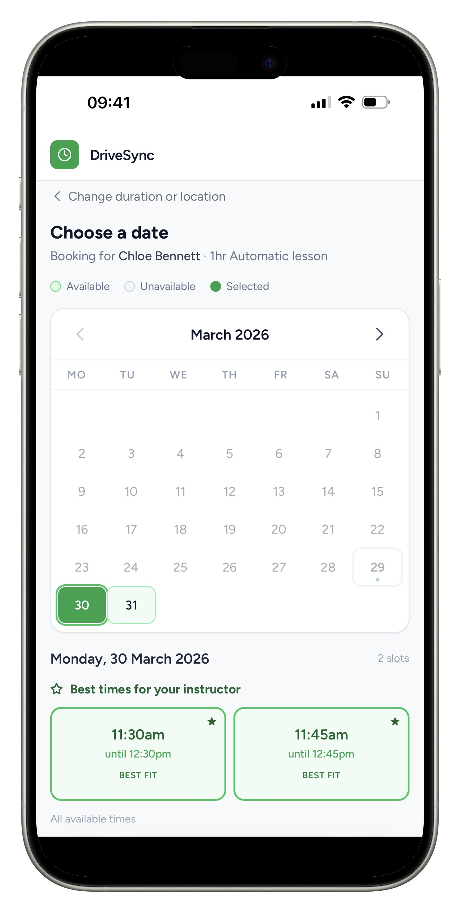 DriveSync Pupil Booking
